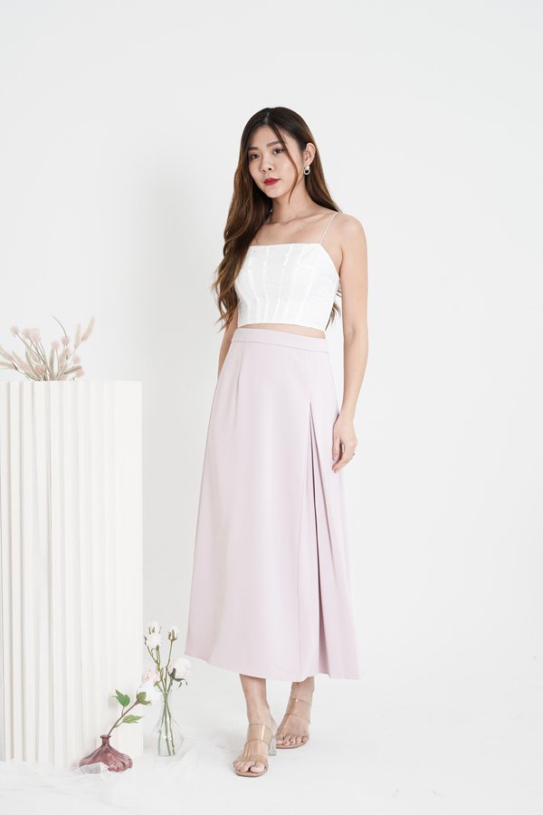 *TPZ* JOY PLEATED MIDAXI SKIRT IN DUSTY PINK