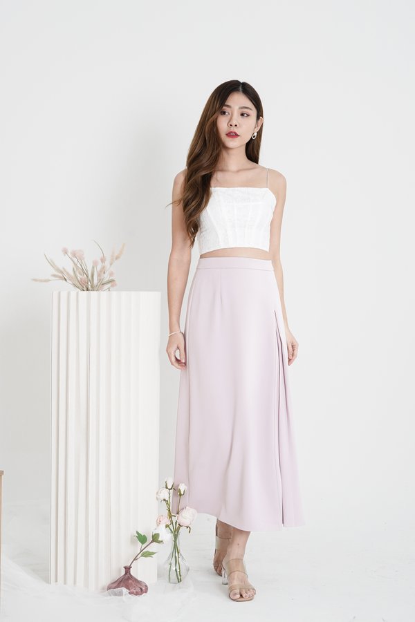 *TPZ* JOY PLEATED MIDAXI SKIRT IN DUSTY PINK