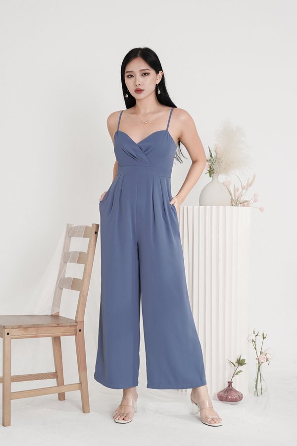 *TPZ* ACE OF HEARTS JUMPSUIT IN PASTEL BLUE