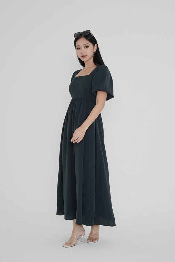 *TPZ* WILLA SQUARE NECK MAXI IN FOREST