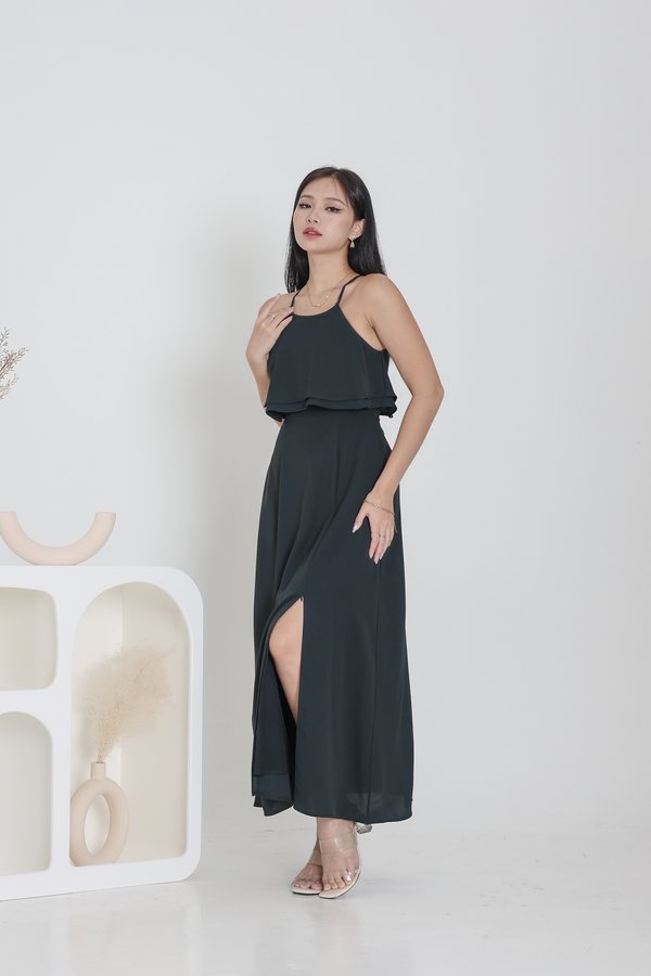 *TPZ* XION HALTER MAXI IN DEEP FOREST