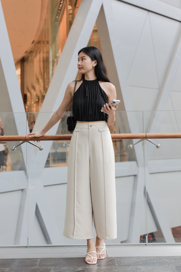 *TPZ* CITYSCAPE PANEL PANTS IN IVORY TAUPE