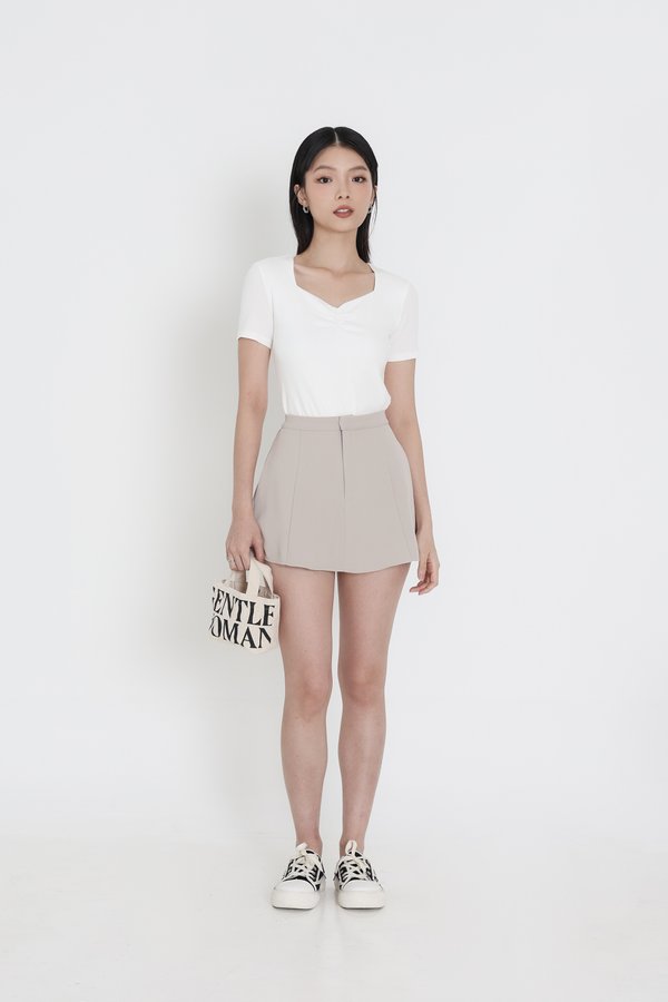 *TPZ* INTUITION RIBBED BASIC TOP IN WHITE