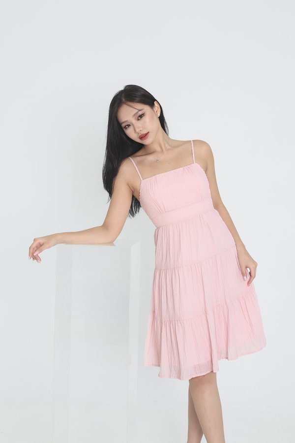 *TPZ* GRELA TEXTURED DRESS IN BABY PINK