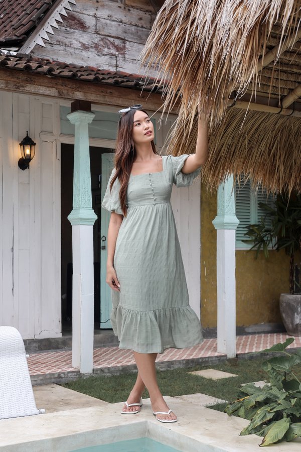 *TPZ* THE LUSH MIDAXI DRESS IN DUSTY SAGE