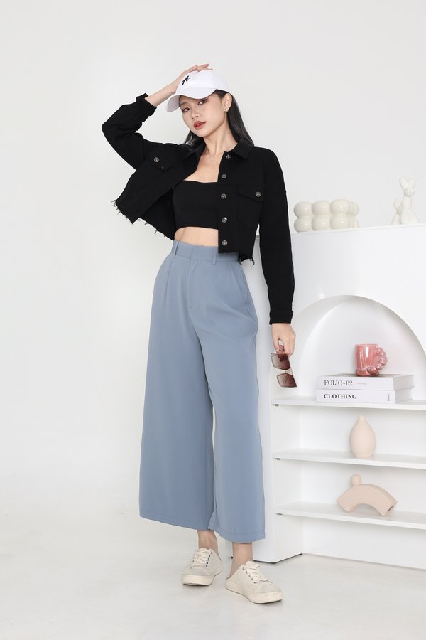 *TPZ* ENSO HIGH WAISTED PANTS 2.0 IN DUSTY BLUE