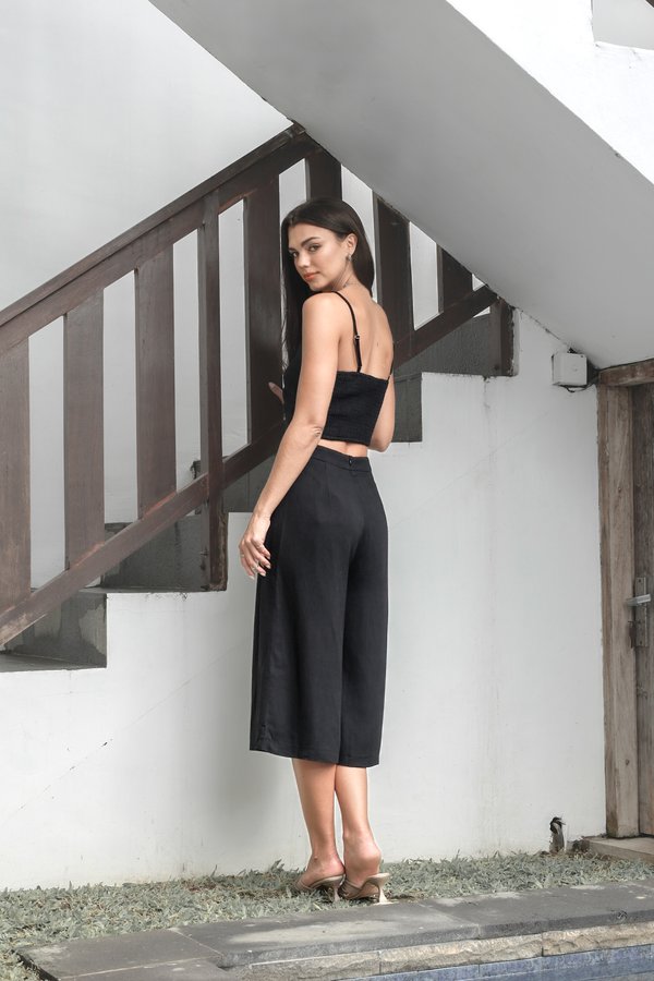*TPZ* WILLOW WIDE LEG CULOTTES IN BLACK