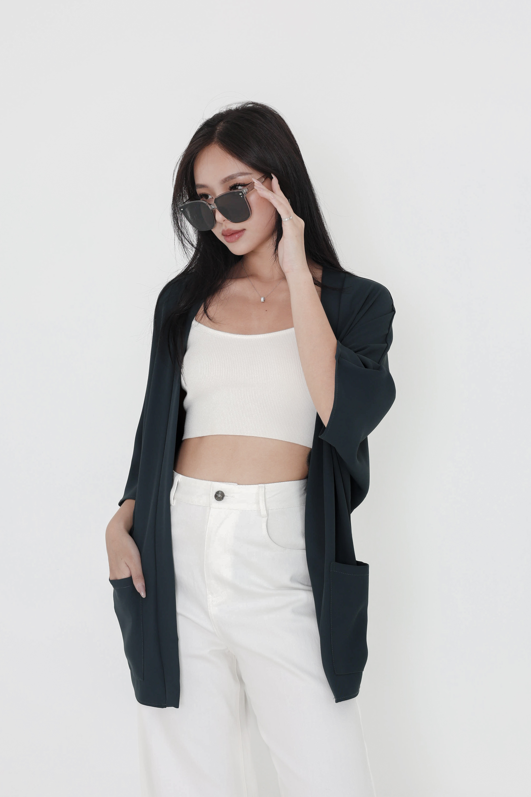 TPZ* KAIZEN KIMONO IN EMERALD GREEN | TOPAZETTE