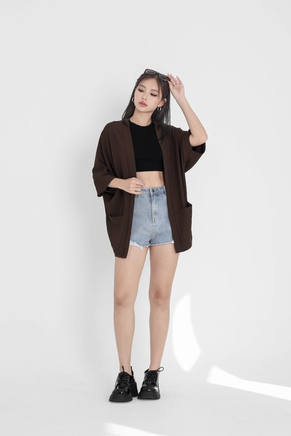 *TPZ* KAIZEN KIMONO IN ESPRESSO BROWN