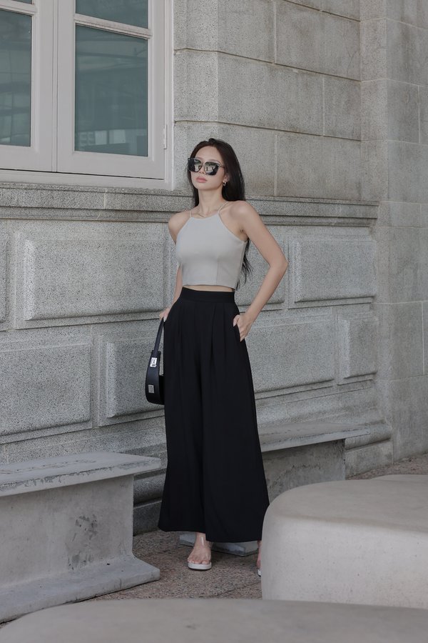 *TPZ* SKYE PLEATED HIGH WAISTED PANTS IN BLACK 