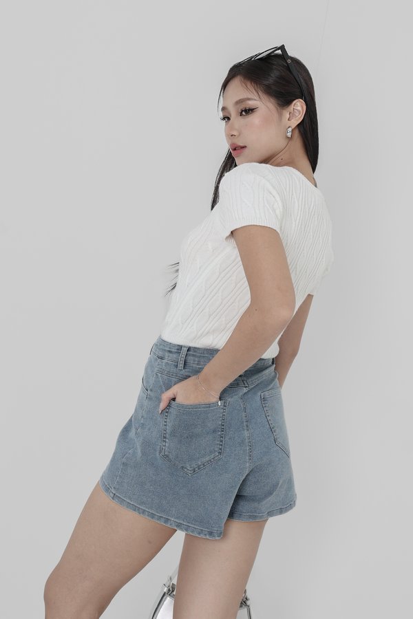 *TPZ* MUST HAVE DENIM SHORTS 5.0 IN LIGHT WASH 