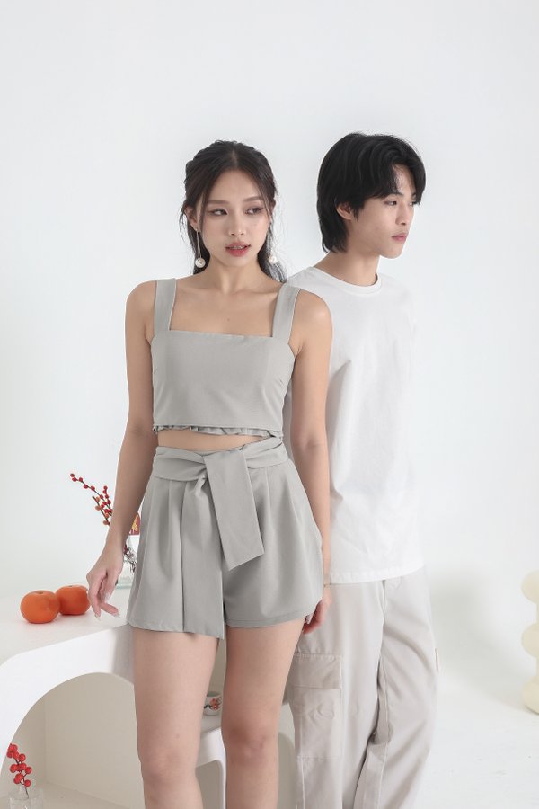 *TPZ* NEW BEGINNING PADDED CROP TOP IN LIGHT TAUPE