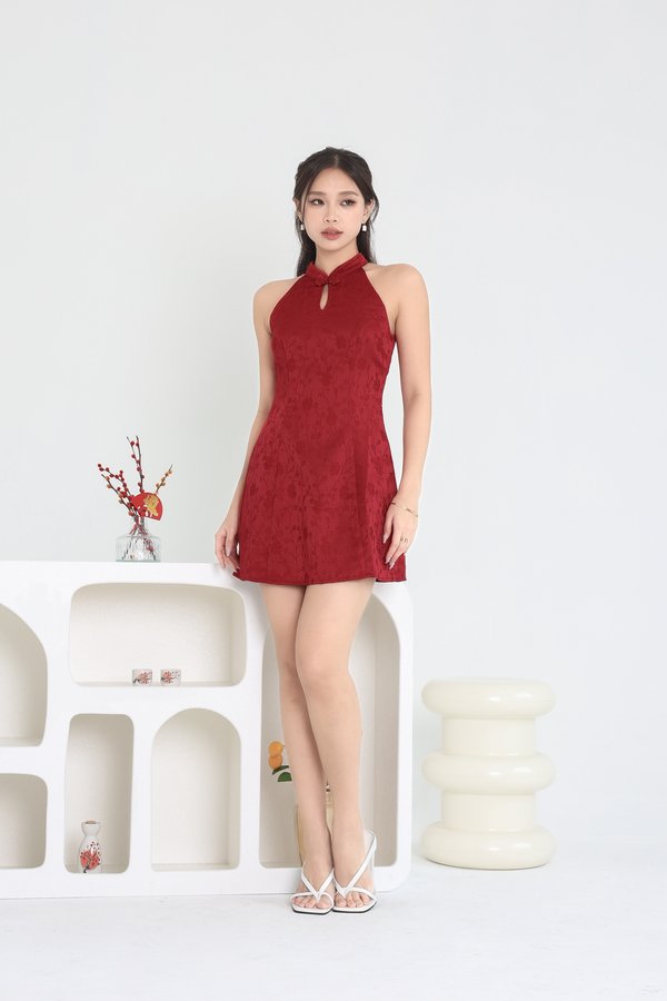 *TPZ* IMPERIAL CHEONGSAM IN IMPERIAL RED FLORAL