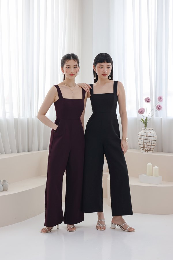 *TPZ* YUNA PADDED JUMPSUIT IN BLACK