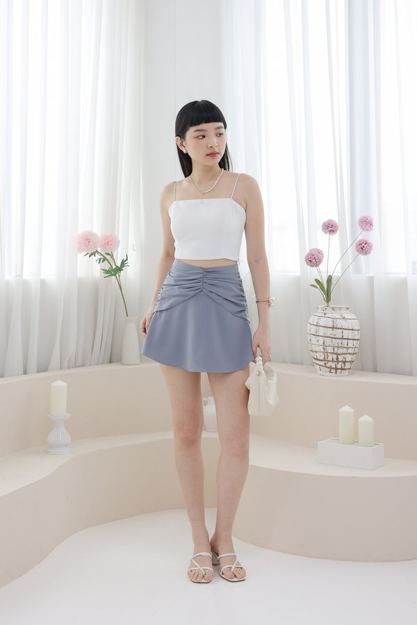 *TPZ* LUSH PLEATED SKORTS IN DUSTY BLUE