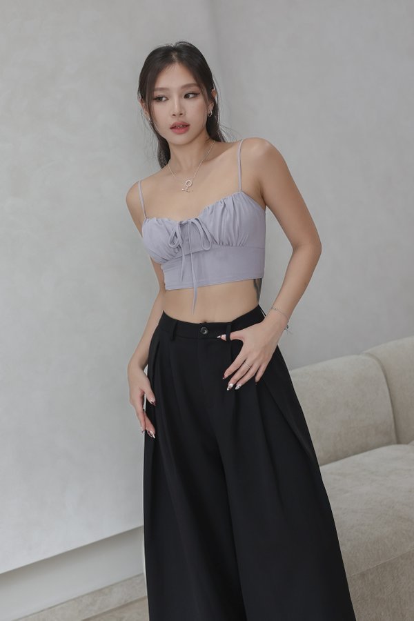 *TPZ* BLOSSOM PADDED CROP TOP IN TWILIGHT