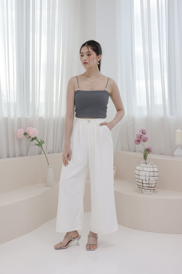 *TPZ* CADENCE PEARL HIGH WAISTED PANTS IN WHITE