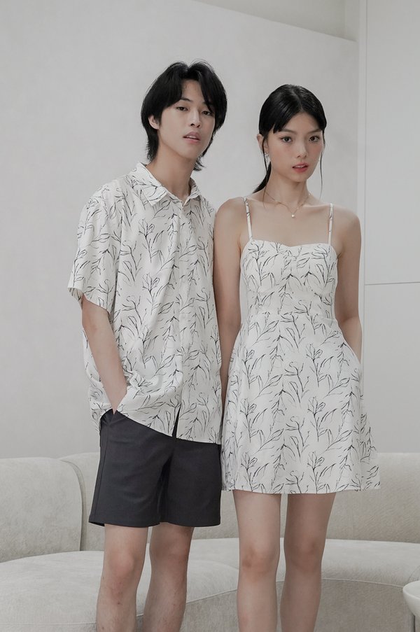 *TPZ* SIGNATURE UNISEX SHORT SLEEVES SHIRT IN SCRIPTED BLOOMS