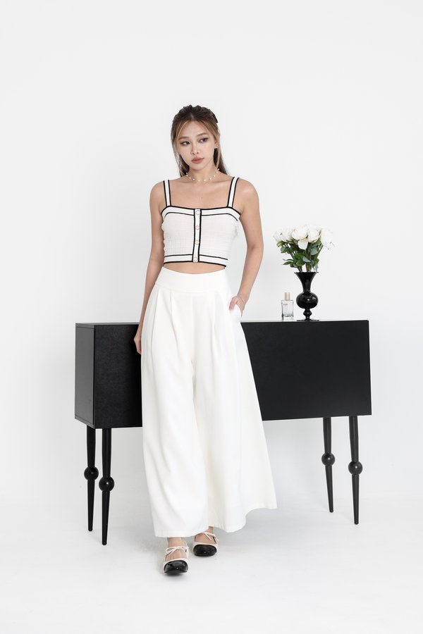 *TPZ* DOVELORA HIGH WAISTED PANTS (PETITE) IN WHITE
