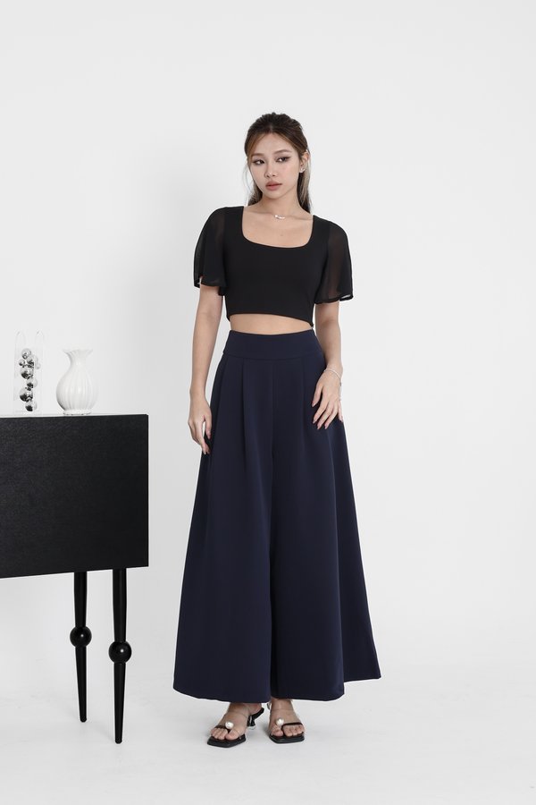 *TPZ* DOVELORA HIGH WAISTED PANTS (PETITE) IN MIDNIGHT NAVY
