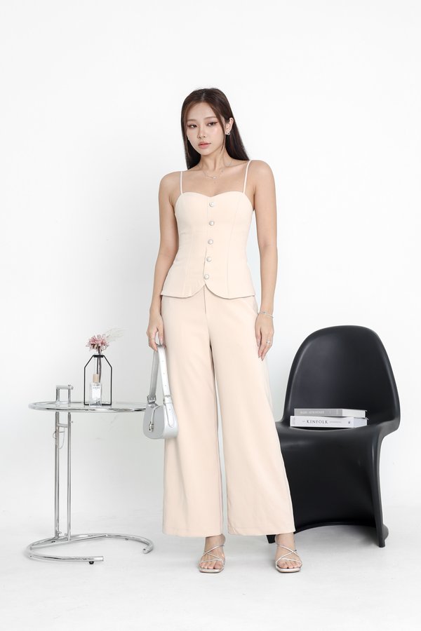 *TPZ* VIP HIGH WAISTED PANTS (PETITE) IN IVORY