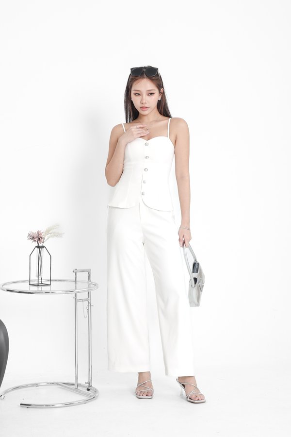*TPZ* VIP HIGH WAISTED PANTS (REGULAR) IN WHITE
