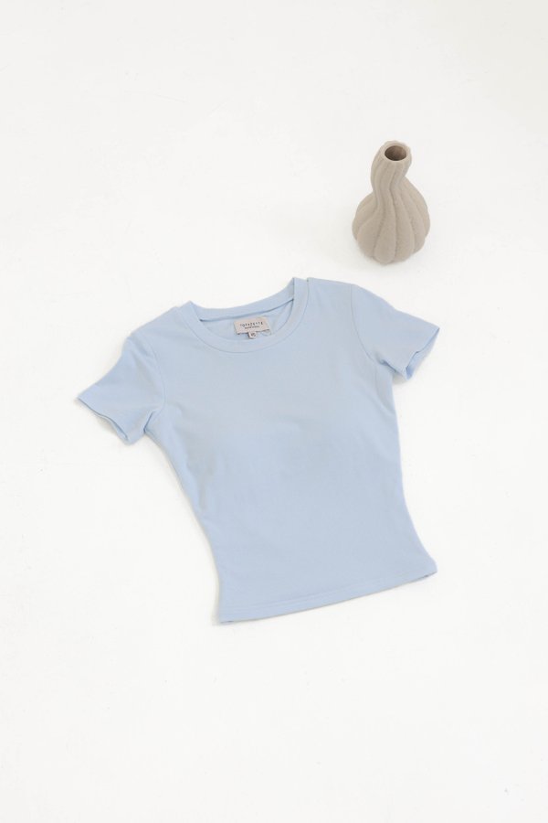*TPZ* PERFECT ROUND NECK TOP (REGULAR) IN BABY BLUE