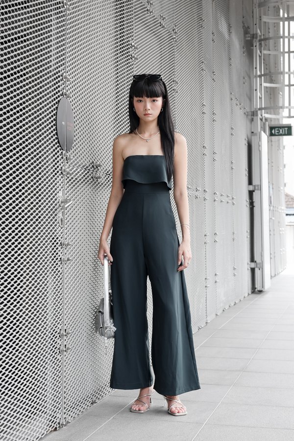 *TPZ* CELEBRITY 2 WAYS JUMPSUIT (PETITE) IN DEEP FOREST