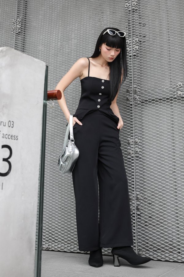 *TPZ* CEO HIGH WAISTED PANTS (PETITE) IN BLACK