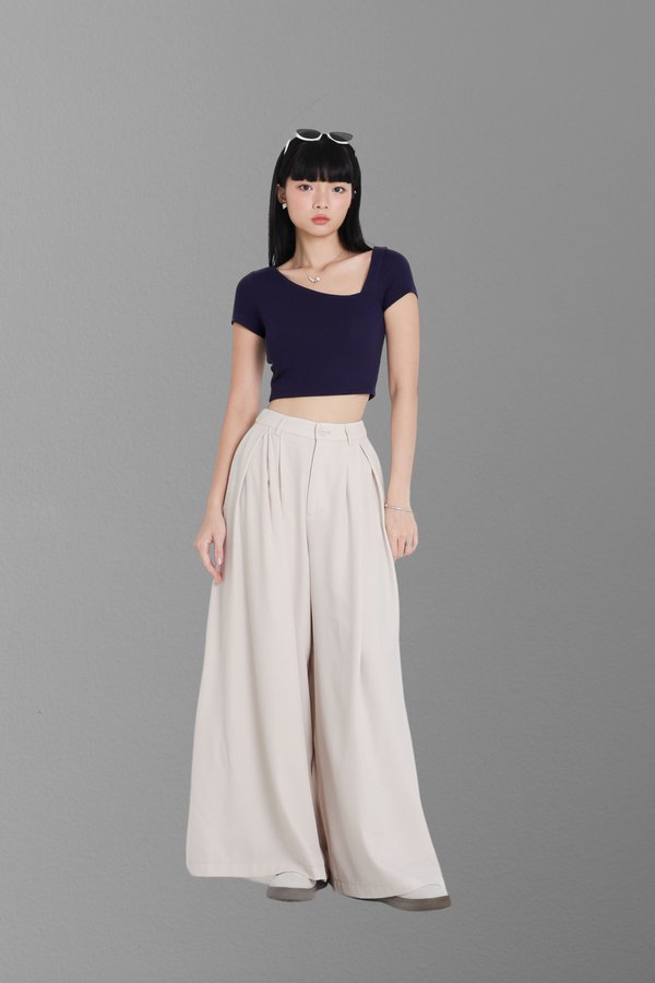 *TPZ* PERFECT CUT BASIC TOP 2.0 (CROPPED) IN NAVY