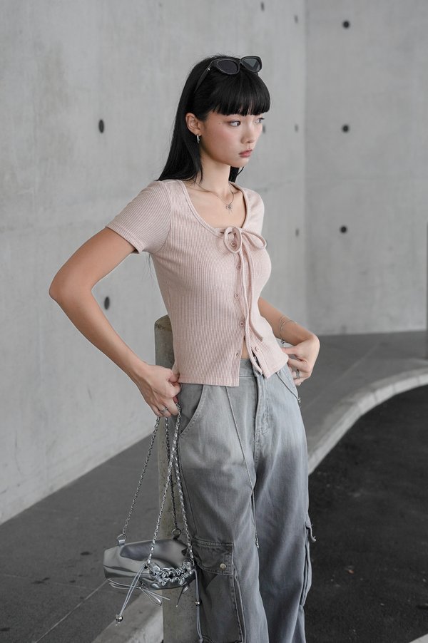 *TPZ* NEW ERA RIBBED KNIT TOP IN SOFT PINK 