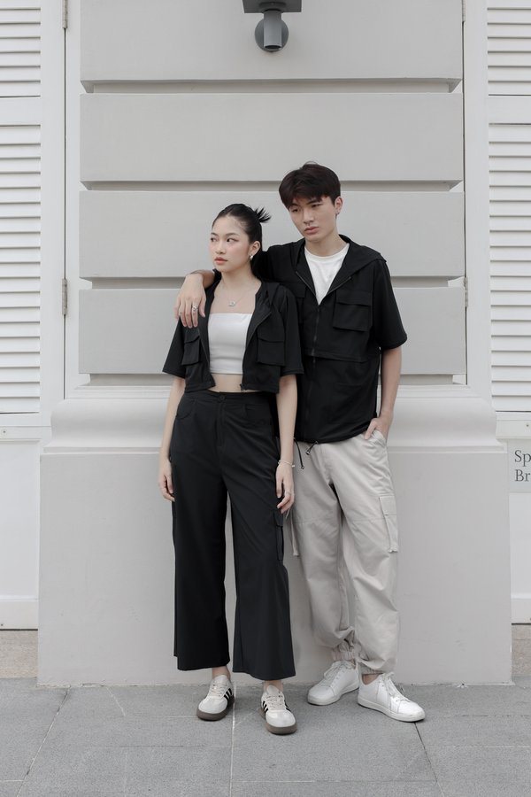 *TPZ* MODULAR CARGO PANTS IN BLACK