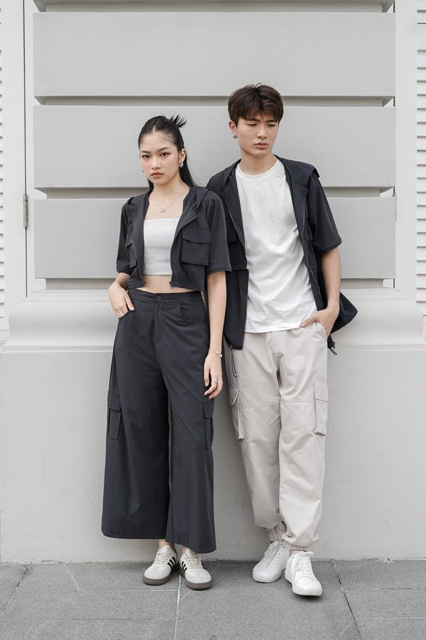 *TPZ* MODULAR CARGO PANTS IN GUNMETAL GREY