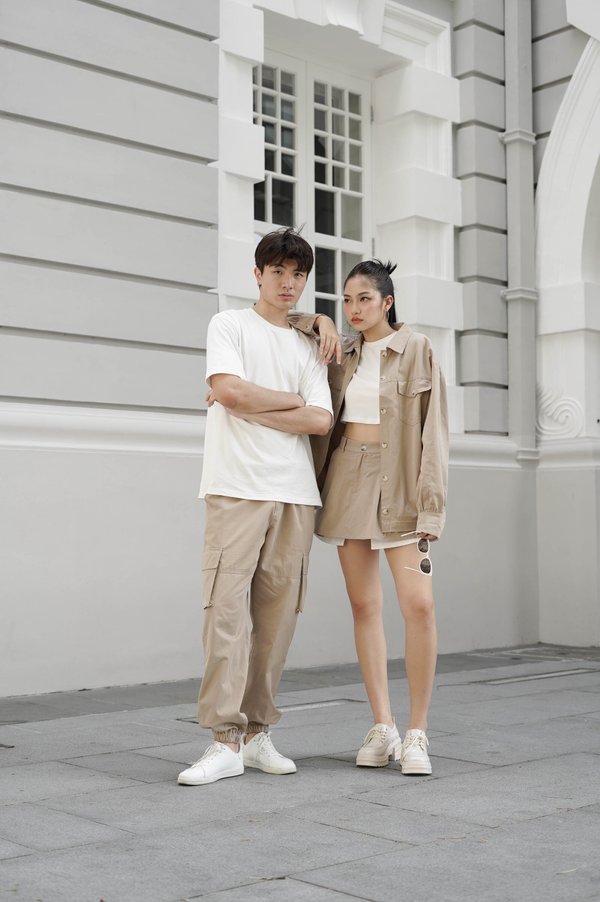 *TPZ* PARALLEL CARGO PANTS IN KHAKI BROWN