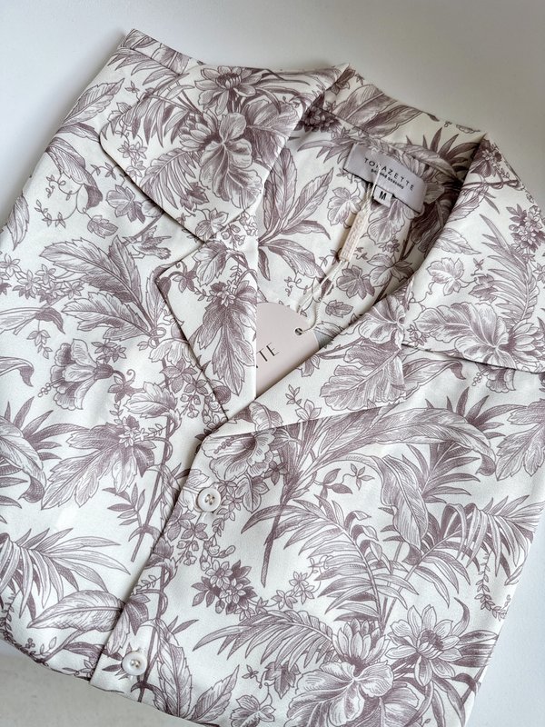 *TPZ* DREMY UNISEX SHIRT IN ROSE OAK TOILE DE BOTANICAL