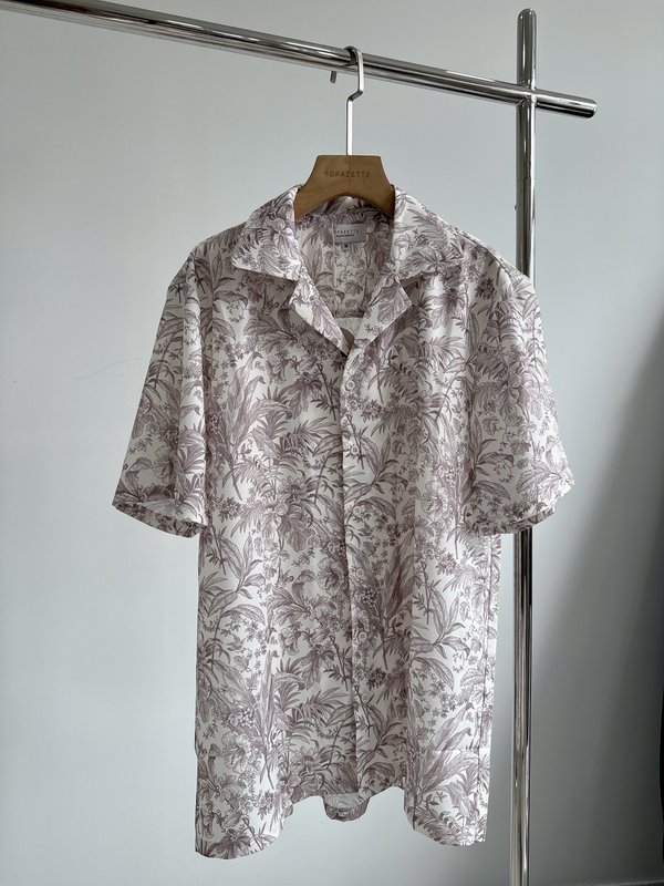 *TPZ* DREMY UNISEX SHIRT IN ROSE OAK TOILE DE BOTANICAL