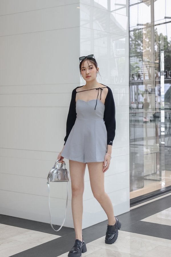 *TPZ* ALLEA PANEL ROMPER IN GENTLE GREY