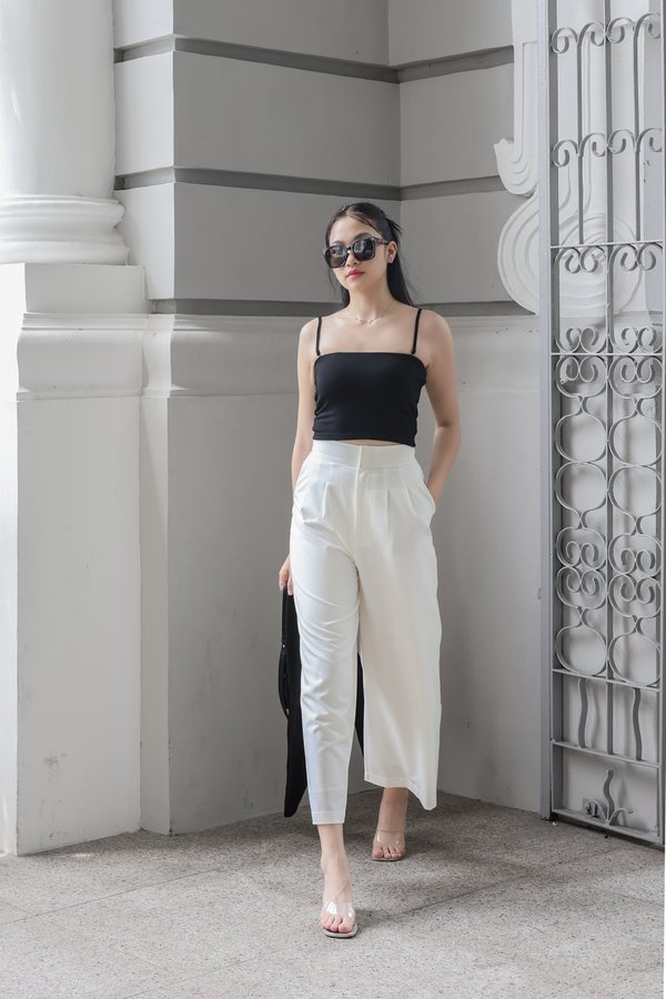 *TPZ* INTUITION HIGH WAISTED PANTS (PETITE) IN WHITE