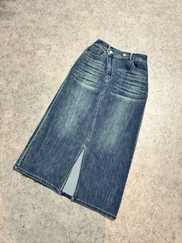 *K-SPECIAL PICKS* IRREGULAR MIDAXI DENIM SKIRT