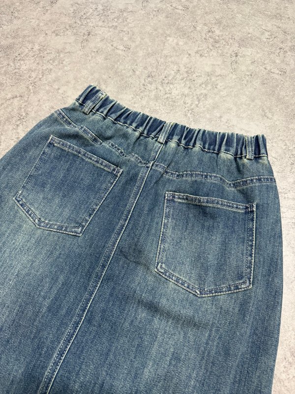 *K-SPECIAL PICKS* IRREGULAR MIDAXI DENIM SKIRT