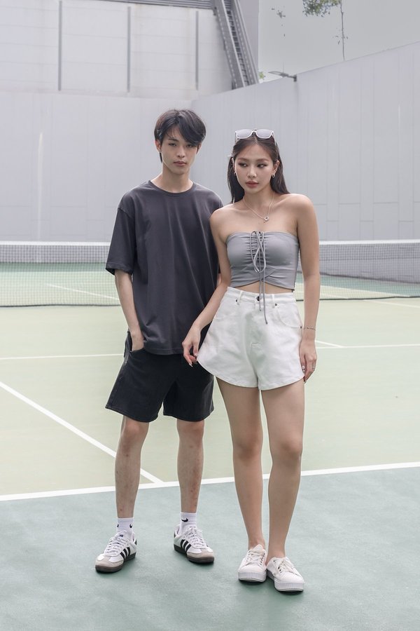 *TPZ* GOLDEN DAYS DENIM SHORTS 3.0 IN WHITE