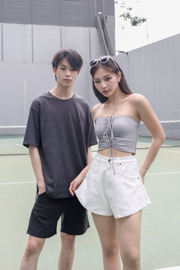 *TPZ* GOLDEN DAYS DENIM SHORTS 3.0 IN WHITE