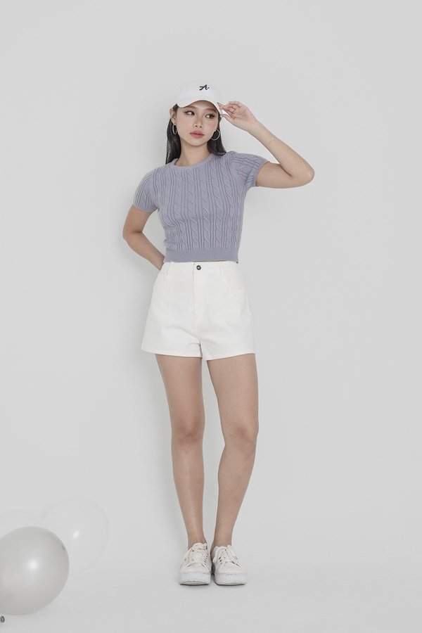 *TPZ* MUST HAVE DENIM SHORTS 6.0 IN WHITE