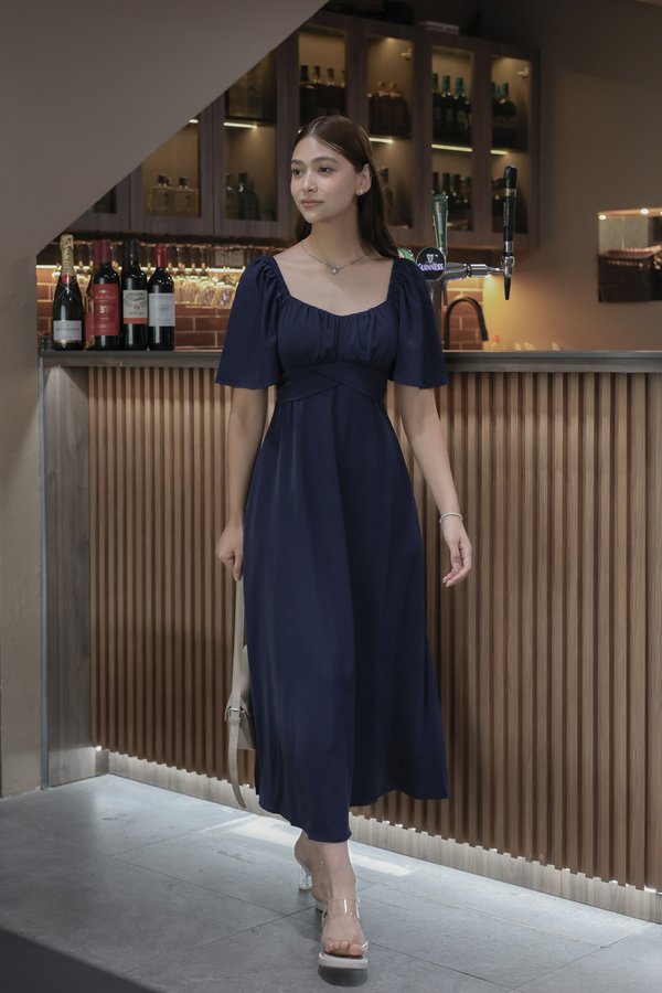 *TPZ* EMPIRE FLUTTER MAXI IN MIDNIGHT BLUE