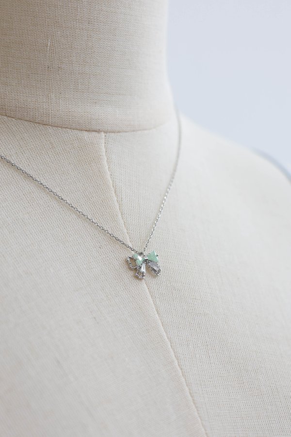 *IMPORTED FROM KOREA* BOW GEM NECKLACE