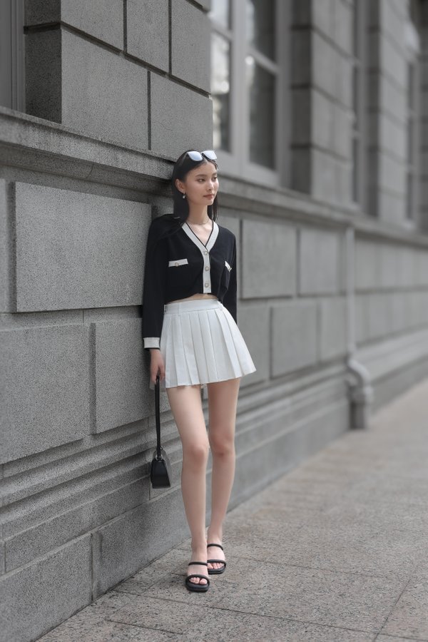 *TPZ* CHAEBOL KNIT CARDIGAN IN BLACK