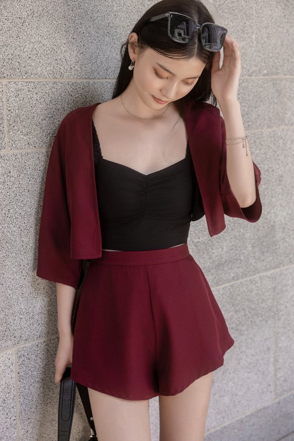 *TPZ* IKIGAI CROPPED KIMONO IN WINE (65)