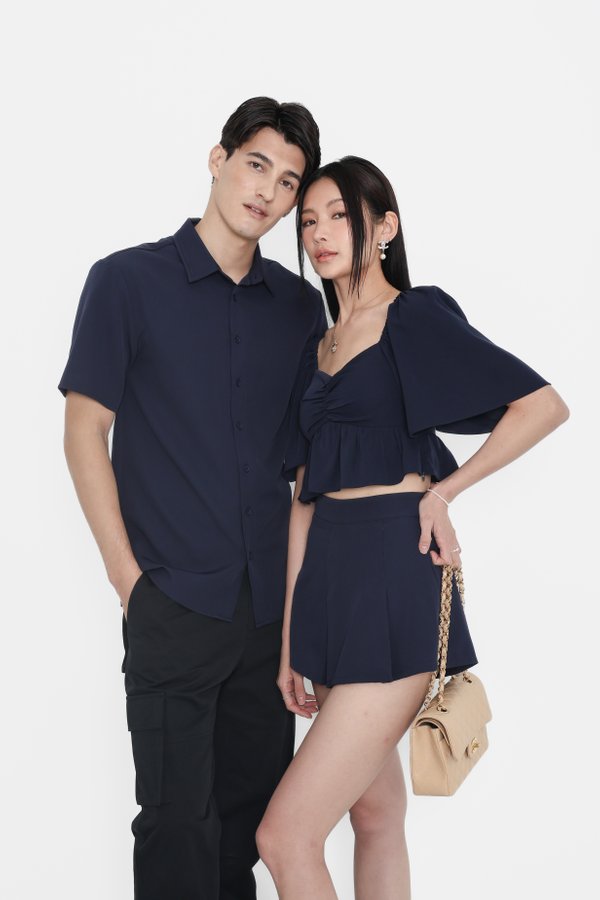 *TPZ* ZEMY UNISEX SHORT SLEEVES SHIRT IN NAVY