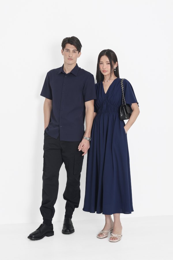 *TPZ* ELINA FLUTTER MAXI IN MIDNIGHT NAVY