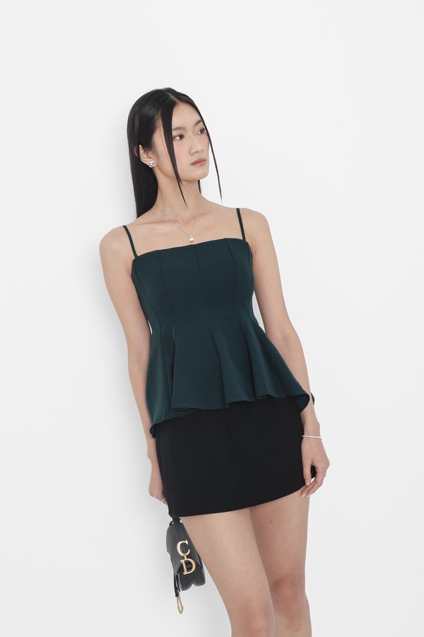 *TPZ* GRACE FISHTAIL MERMAID TOP IN FOREST GREEN